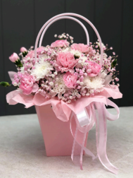 Pink Color Flora Bag